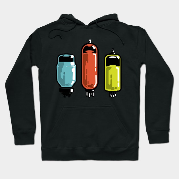 Vacuum Tube Trio Hoodie by SerifsWhiskey